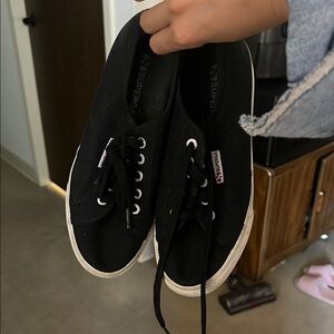 Superga Platform Black Sneakers